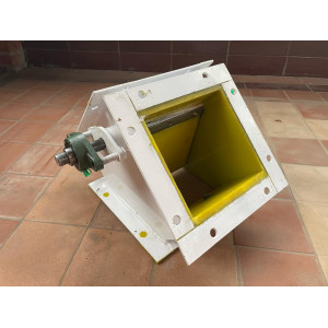 Клапан перекидной, квадратное сечение, исполнение с футеровкой