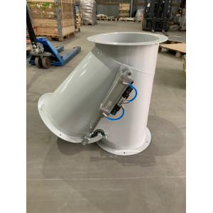 Клапан перекидной односторонний с пневмоприводом 50°, с отбортовкой