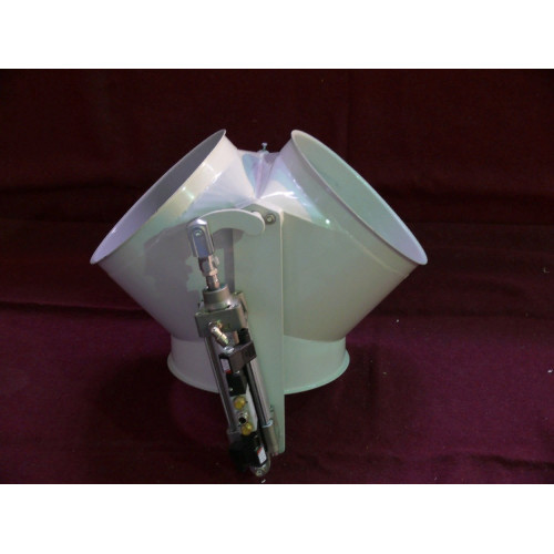 Клапан перекидной симметричный с пневмоприводом с отбортовкой 36°,45°,54°