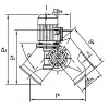 Клапан перекидной симметричный с электроприводом с отбортовкой 36°,45°,54°